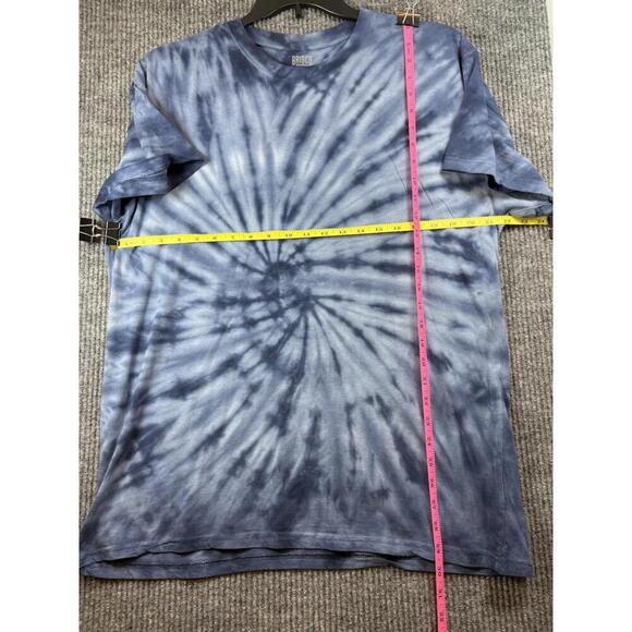 Bulls Eye Tie Dye Mens T-Shirt Tie Dyed Tee Spiral New Brisco Brands XL Blue - Picture 6 of 8